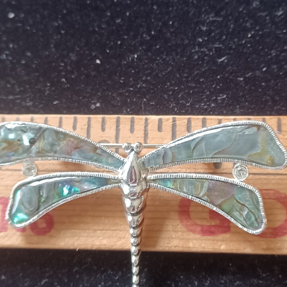 Abalone Dragonfly Brooch - Picture 5 of 5